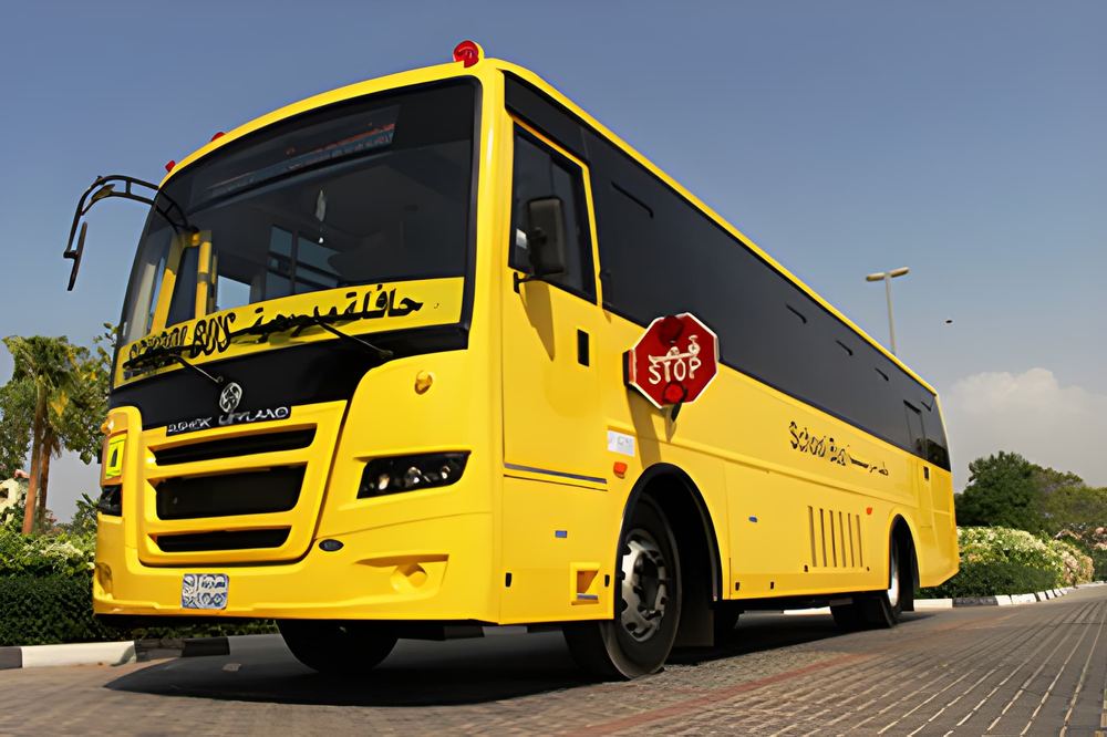 MJH school bus in RTA yellow livery